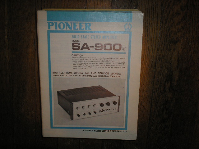 SA-900 SA-900F Stereo Amplifier Service Manual